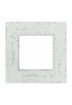Κορνίζα ξύλινη 4,9 εκ. λευκή γκρι υπόστρωμα 245-530-348